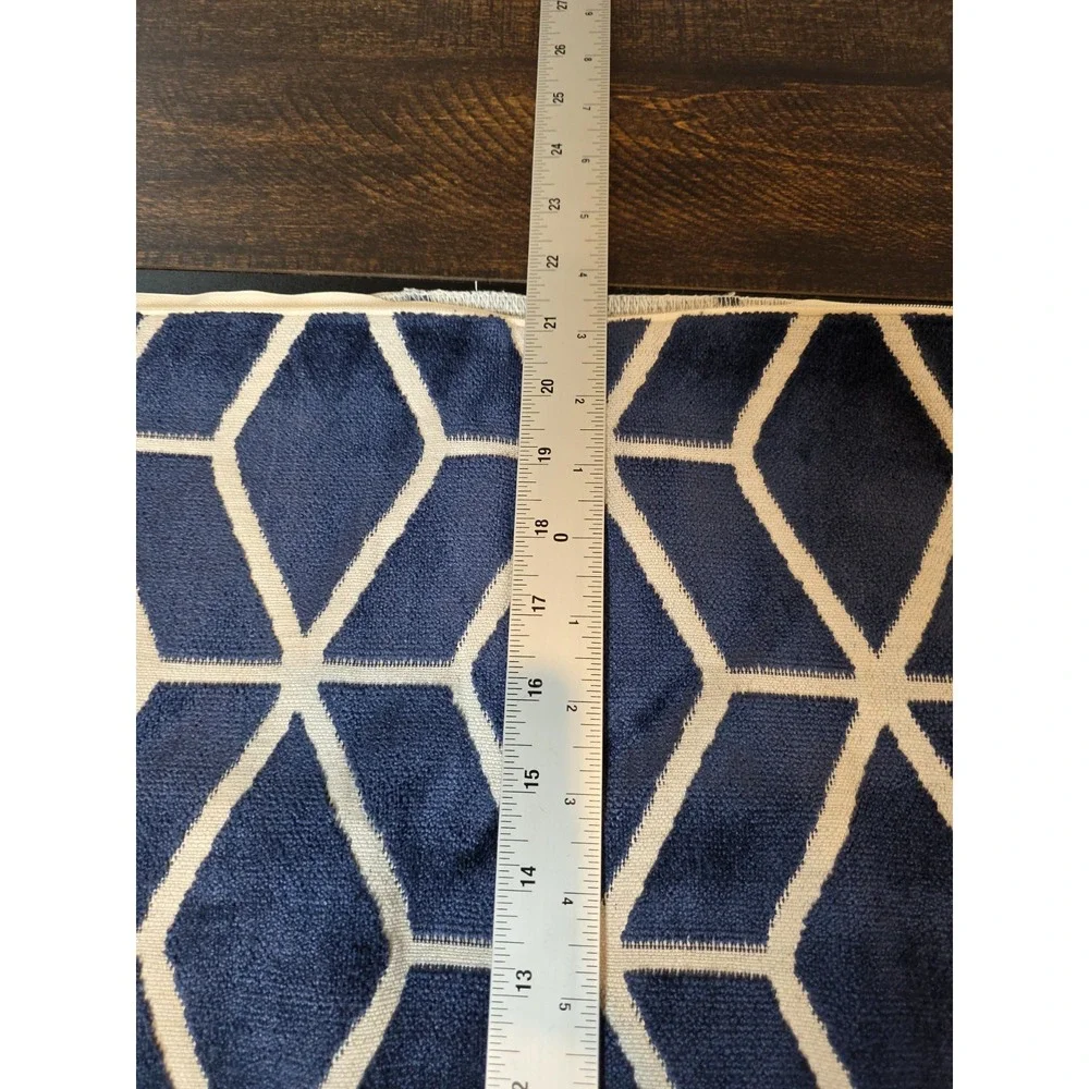 Z Gallerie Blue White Geometric Throw Pillow Cover Only Decorative 22 x 22